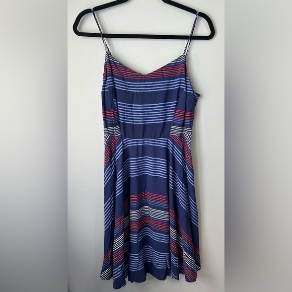 Old Navy Dresses & Skirts - Old Navy size medium Red White and Blue Striped Midi Dress with spaghetti straps